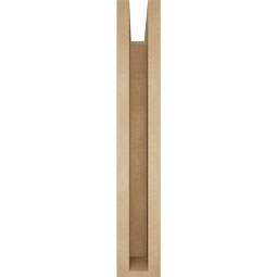 Ekena Millwork - BKTUR0352X22X22FST05RCPR - Timberthane Faux Wood Funston Style Bracket w/ Offset Brace, Block Ends, 3 1/2"W x 22"D x 22"H, Primed Tan