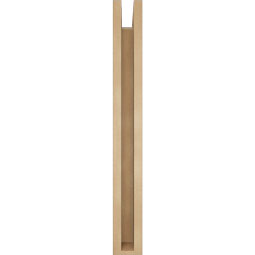 Ekena Millwork - BKTUR0352X22X30FST05RCPR - Timberthane Faux Wood Funston Style Bracket w/ Offset Brace, Block Ends, 3 1/2"W x 22"D x 30"H, Primed Tan