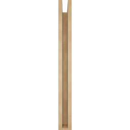 Ekena Millwork - BKTUR0352X22X34FST05RCPR - Timberthane Faux Wood Funston Style Bracket w/ Offset Brace, Block Ends, 3 1/2"W x 22"D x 34"H, Primed Tan