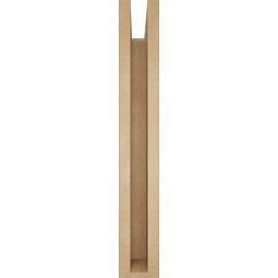 Ekena Millwork - BKTUR0352X24X24FST05RCPR - Timberthane Faux Wood Funston Style Bracket w/ Offset Brace, Block Ends, 3 1/2"W x 24"D x 24"H, Primed Tan