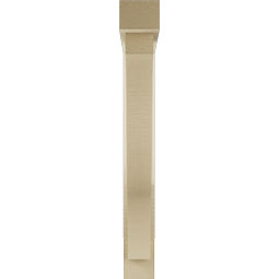 Ekena Millwork - BKTUR0352X24X28FST05RCPR - Timberthane Faux Wood Funston Style Bracket w/ Offset Brace, Block Ends, 3 1/2"W x 24"D x 28"H, Primed Tan