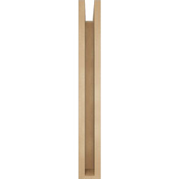 Ekena Millwork - BKTUR0352X24X28FST05RCPR - Timberthane Faux Wood Funston Style Bracket w/ Offset Brace, Block Ends, 3 1/2"W x 24"D x 28"H, Primed Tan