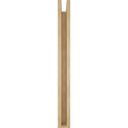 Ekena Millwork - BKTUR0352X24X36FST05RCPR - Timberthane Faux Wood Funston Style Bracket w/ Offset Brace, Block Ends, 3 1/2"W x 24"D x 36"H, Primed Tan