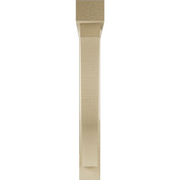 Ekena Millwork - BKTUR0352X26X26FST05RCPR - Timberthane Faux Wood Funston Style Bracket w/ Offset Brace, Block Ends, 3 1/2"W x 26"D x 26"H, Primed Tan