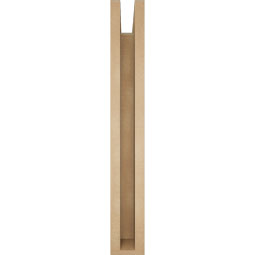 Ekena Millwork - BKTUR0352X26X26FST05RCPR - Timberthane Faux Wood Funston Style Bracket w/ Offset Brace, Block Ends, 3 1/2"W x 26"D x 26"H, Primed Tan