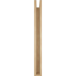 Ekena Millwork - BKTUR0352X26X34FST05RCPR - Timberthane Faux Wood Funston Style Bracket w/ Offset Brace, Block Ends, 3 1/2"W x 26"D x 34"H, Primed Tan