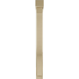 Ekena Millwork - BKTUR0352X26X38FST05RCPR - Timberthane Faux Wood Funston Style Bracket w/ Offset Brace, Block Ends, 3 1/2"W x 26"D x 38"H, Primed Tan