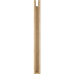 Ekena Millwork - BKTUR0352X26X38FST05RCPR - Timberthane Faux Wood Funston Style Bracket w/ Offset Brace, Block Ends, 3 1/2"W x 26"D x 38"H, Primed Tan