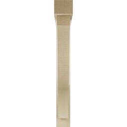 Ekena Millwork - BKTUR0352X28X28FST05RCPR - Timberthane Faux Wood Funston Style Bracket w/ Offset Brace, Block Ends, 3 1/2"W x 28"D x 28"H, Primed Tan