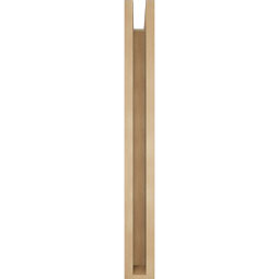 Ekena Millwork - BKTUR0352X28X32FST05RCPR - Timberthane Faux Wood Funston Style Bracket w/ Offset Brace, Block Ends, 3 1/2"W x 28"D x 32"H, Primed Tan