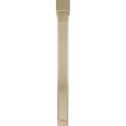 Ekena Millwork - BKTUR0352X28X36FST05RCPR - Timberthane Faux Wood Funston Style Bracket w/ Offset Brace, Block Ends, 3 1/2"W x 28"D x 36"H, Primed Tan