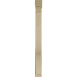 Ekena Millwork - BKTUR0352X28X40FST05RCPR - Timberthane Faux Wood Funston Style Bracket w/ Offset Brace, Block Ends, 3 1/2"W x 28"D x 40"H, Primed Tan