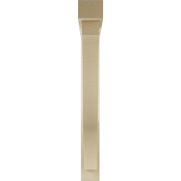 Ekena Millwork - BKTUR0352X30X30FST05RCPR - Timberthane Faux Wood Funston Style Bracket w/ Offset Brace, Block Ends, 3 1/2"W x 30"D x 30"H, Primed Tan