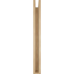 Ekena Millwork - BKTUR0352X30X34FST05RCPR - Timberthane Faux Wood Funston Style Bracket w/ Offset Brace, Block Ends, 3 1/2"W x 30"D x 34"H, Primed Tan