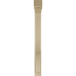 Ekena Millwork - BKTUR0352X30X36FST05RCPR - Timberthane Faux Wood Funston Style Bracket w/ Offset Brace, Block Ends, 3 1/2"W x 30"D x 36"H, Primed Tan
