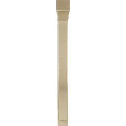 Ekena Millwork - BKTUR0352X30X38FST05RCPR - Timberthane Faux Wood Funston Style Bracket w/ Offset Brace, Block Ends, 3 1/2"W x 30"D x 38"H, Primed Tan
