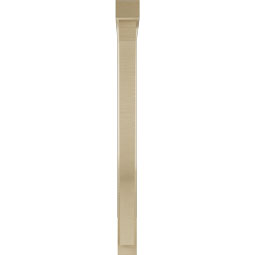 Ekena Millwork - BKTUR0352X30X42FST05RCPR - Timberthane Faux Wood Funston Style Bracket w/ Offset Brace, Block Ends, 3 1/2"W x 30"D x 42"H, Primed Tan
