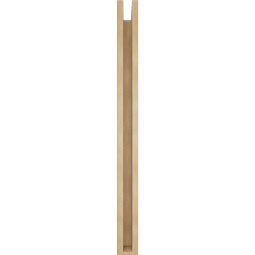 Ekena Millwork - BKTUR0352X30X42FST05RCPR - Timberthane Faux Wood Funston Style Bracket w/ Offset Brace, Block Ends, 3 1/2"W x 30"D x 42"H, Primed Tan