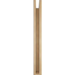 Ekena Millwork - BKTUR0352X32X32FST05RCPR - Timberthane Faux Wood Funston Style Bracket w/ Offset Brace, Block Ends, 3 1/2"W x 32"D x 32"H, Primed Tan