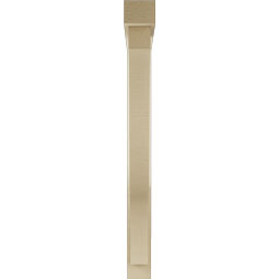 Ekena Millwork - BKTUR0352X32X36FST05RCPR - Timberthane Faux Wood Funston Style Bracket w/ Offset Brace, Block Ends, 3 1/2"W x 32"D x 36"H, Primed Tan