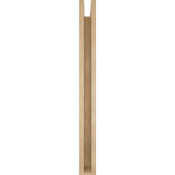 Ekena Millwork - BKTUR0352X32X36FST05RCPR - Timberthane Faux Wood Funston Style Bracket w/ Offset Brace, Block Ends, 3 1/2"W x 32"D x 36"H, Primed Tan