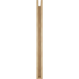 Ekena Millwork - BKTUR0352X32X44FST05RCPR - Timberthane Faux Wood Funston Style Bracket w/ Offset Brace, Block Ends, 3 1/2"W x 32"D x 44"H, Primed Tan