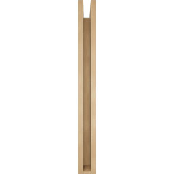 Ekena Millwork - BKTUR0352X34X34FST05RCPR - Timberthane Faux Wood Funston Style Bracket w/ Offset Brace, Block Ends, 3 1/2"W x 34"D x 34"H, Primed Tan