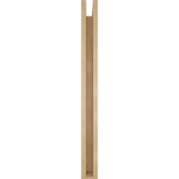 Ekena Millwork - BKTUR0352X34X38FST05RCPR - Timberthane Faux Wood Funston Style Bracket w/ Offset Brace, Block Ends, 3 1/2"W x 34"D x 38"H, Primed Tan