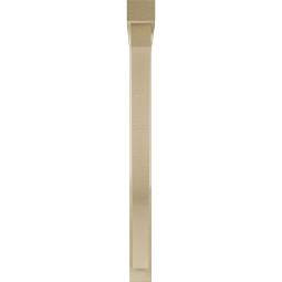 Ekena Millwork - BKTUR0352X34X40FST05RCPR - Timberthane Faux Wood Funston Style Bracket w/ Offset Brace, Block Ends, 3 1/2"W x 34"D x 40"H, Primed Tan