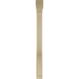 Ekena Millwork - BKTUR0352X34X42FST05RCPR - Timberthane Faux Wood Funston Style Bracket w/ Offset Brace, Block Ends, 3 1/2"W x 34"D x 42"H, Primed Tan