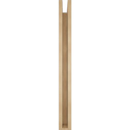 Ekena Millwork - BKTUR0352X36X36FST05RCPR - Timberthane Faux Wood Funston Style Bracket w/ Offset Brace, Block Ends, 3 1/2"W x 36"D x 36"H, Primed Tan