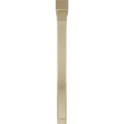 Ekena Millwork - BKTUR0352X36X40FST05RCPR - Timberthane Faux Wood Funston Style Bracket w/ Offset Brace, Block Ends, 3 1/2"W x 36"D x 40"H, Primed Tan
