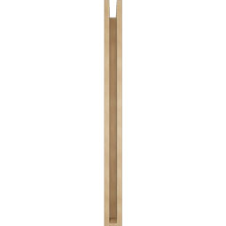 Ekena Millwork - BKTUR0352X36X44FST05RCPR - Timberthane Faux Wood Funston Style Bracket w/ Offset Brace, Block Ends, 3 1/2"W x 36"D x 44"H, Primed Tan