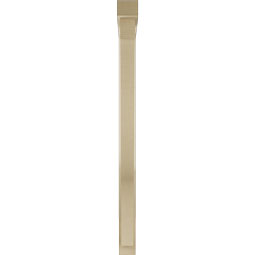 Ekena Millwork - BKTUR0352X36X48FST05RCPR - Timberthane Faux Wood Funston Style Bracket w/ Offset Brace, Block Ends, 3 1/2"W x 36"D x 48"H, Primed Tan