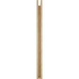 Ekena Millwork - BKTUR0352X36X48FST05RCPR - Timberthane Faux Wood Funston Style Bracket w/ Offset Brace, Block Ends, 3 1/2"W x 36"D x 48"H, Primed Tan