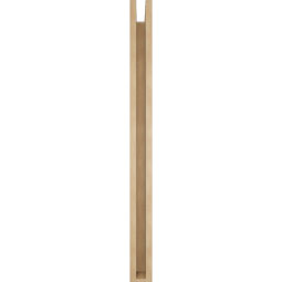 Ekena Millwork - BKTUR0352X38X44FST05RCPR - Timberthane Faux Wood Funston Style Bracket w/ Offset Brace, Block Ends, 3 1/2"W x 38"D x 44"H, Primed Tan