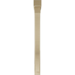 Ekena Millwork - BKTUR0352X40X40FST05RCPR - Timberthane Faux Wood Funston Style Bracket w/ Offset Brace, Block Ends, 3 1/2"W x 40"D x 40"H, Primed Tan