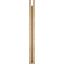 Ekena Millwork - BKTUR0352X40X40FST05RCPR - Timberthane Faux Wood Funston Style Bracket w/ Offset Brace, Block Ends, 3 1/2"W x 40"D x 40"H, Primed Tan