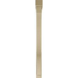 Ekena Millwork - BKTUR0352X40X44FST05RCPR - Timberthane Faux Wood Funston Style Bracket w/ Offset Brace, Block Ends, 3 1/2"W x 40"D x 44"H, Primed Tan
