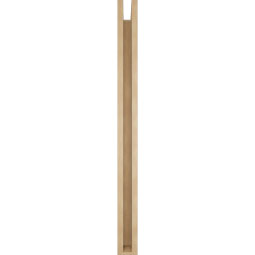 Ekena Millwork - BKTUR0352X40X44FST05RCPR - Timberthane Faux Wood Funston Style Bracket w/ Offset Brace, Block Ends, 3 1/2"W x 40"D x 44"H, Primed Tan