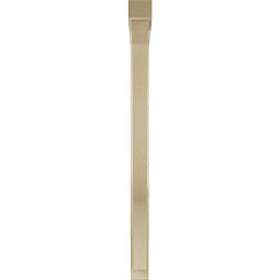 Ekena Millwork - BKTUR0352X42X48FST05RCPR - Timberthane Faux Wood Funston Style Bracket w/ Offset Brace, Block Ends, 3 1/2"W x 42"D x 48"H, Primed Tan