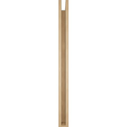 Ekena Millwork - BKTUR0352X44X44FST05RCPR - Timberthane Faux Wood Funston Style Bracket w/ Offset Brace, Block Ends, 3 1/2"W x 44"D x 44"H, Primed Tan
