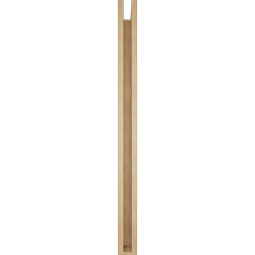 Ekena Millwork - BKTUR0352X46X46FST05RCPR - Timberthane Faux Wood Funston Style Bracket w/ Offset Brace, Block Ends, 3 1/2"W x 46"D x 46"H, Primed Tan