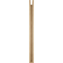 Ekena Millwork - BKTUR0352X48X48FST05RCPR - Timberthane Faux Wood Funston Style Bracket w/ Offset Brace, Block Ends, 3 1/2"W x 48"D x 48"H, Primed Tan