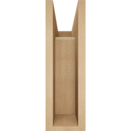 Ekena Millwork - BKTUR0554X14X18FST05RCPR - Timberthane Faux Wood Funston Style Bracket w/ Offset Brace, Block Ends, 5 1/2"W x 14"D x 18"H, Primed Tan