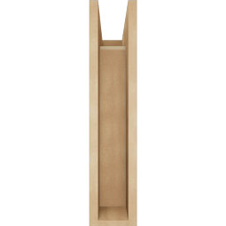 Ekena Millwork - BKTUR0554X14X26FST05RCPR - Timberthane Faux Wood Funston Style Bracket w/ Offset Brace, Block Ends, 5 1/2"W x 14"D x 26"H, Primed Tan