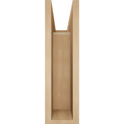 Ekena Millwork - BKTUR0554X16X20FST05RCPR - Timberthane Faux Wood Funston Style Bracket w/ Offset Brace, Block Ends, 5 1/2"W x 16"D x 20"H, Primed Tan