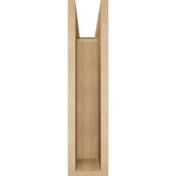 Ekena Millwork - BKTUR0554X16X24FST05RCPR - Timberthane Faux Wood Funston Style Bracket w/ Offset Brace, Block Ends, 5 1/2"W x 16"D x 24"H, Primed Tan