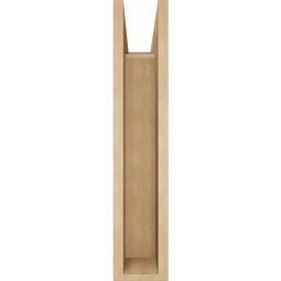 Ekena Millwork - BKTUR0554X16X28FST05RCPR - Timberthane Faux Wood Funston Style Bracket w/ Offset Brace, Block Ends, 5 1/2"W x 16"D x 28"H, Primed Tan