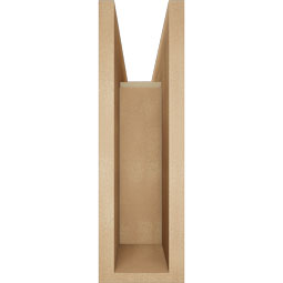 Ekena Millwork - BKTUR0554X18X18FST05RCPR - Timberthane Faux Wood Funston Style Bracket w/ Offset Brace, Block Ends, 5 1/2"W x 18"D x 18"H, Primed Tan